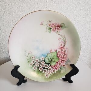 #T&V Limoges France Handpainted Bread Plate Diameter 8.5"